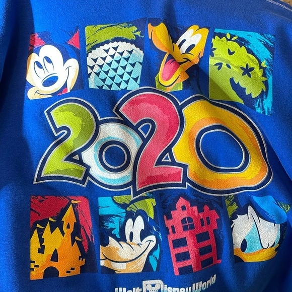 WALT DISNEY WORLD 2020 Blue XL‎ Zip Up Character Hoodie Disney Parks Graphic - Picture 8 of 10